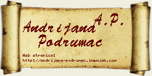 Andrijana Podrumac vizit kartica